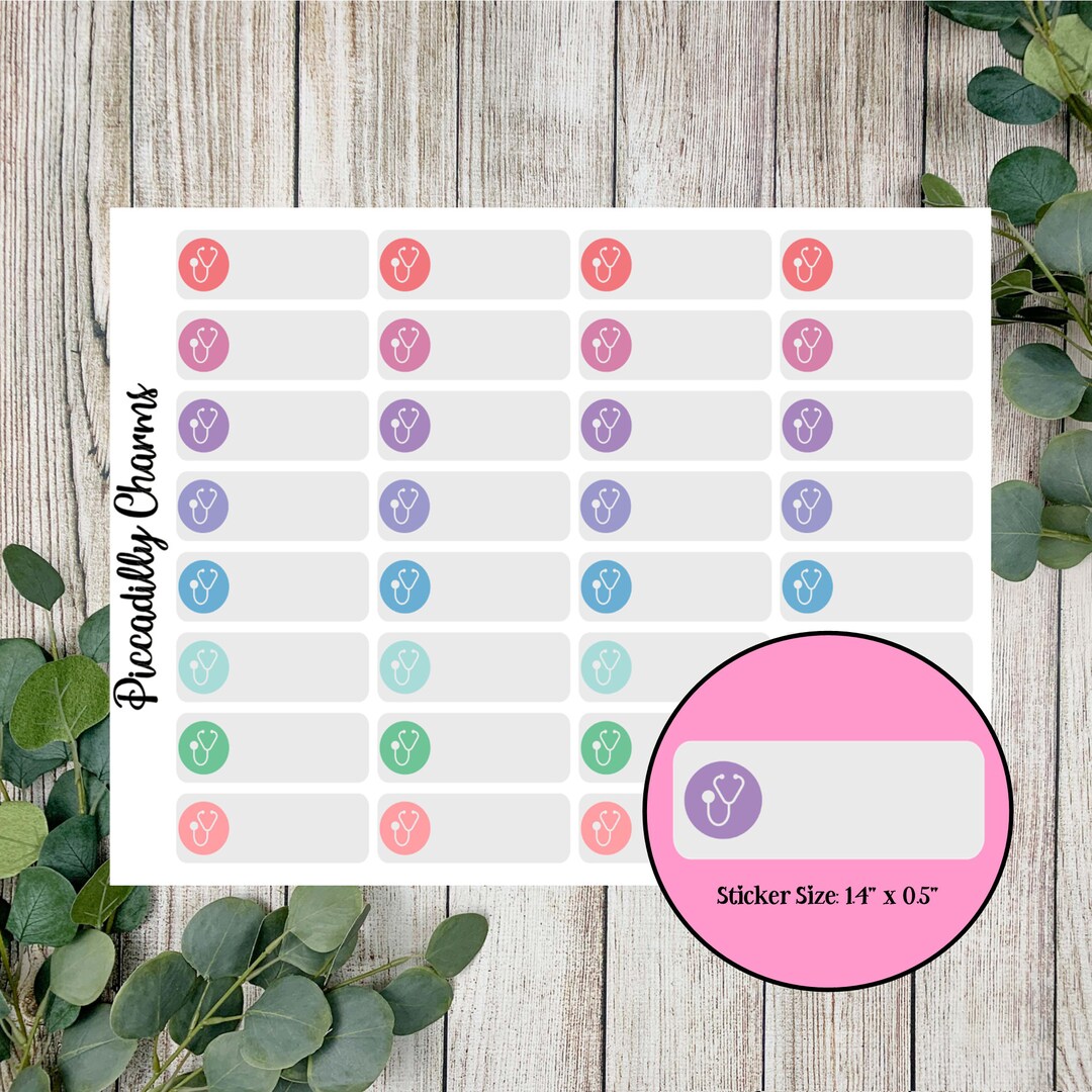 Dr. Appointment Script Box Stickers | Set of 32 Dr. Appointment Planner ...