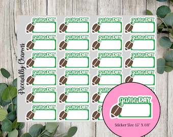 Football Game Day Stickers | Set of 24 Football Game Day Planner Stickers
