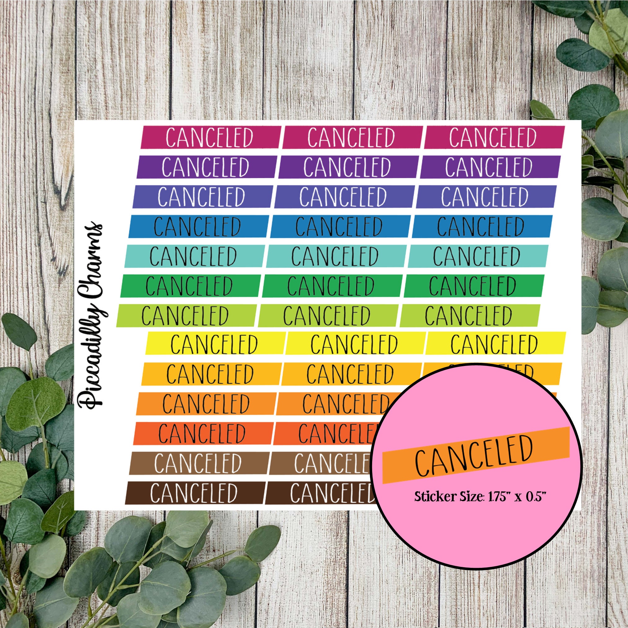 Cancelada Sticker Cancelled Banner Stickers | Set of 39 Canceled Planner Stickers - Etsy