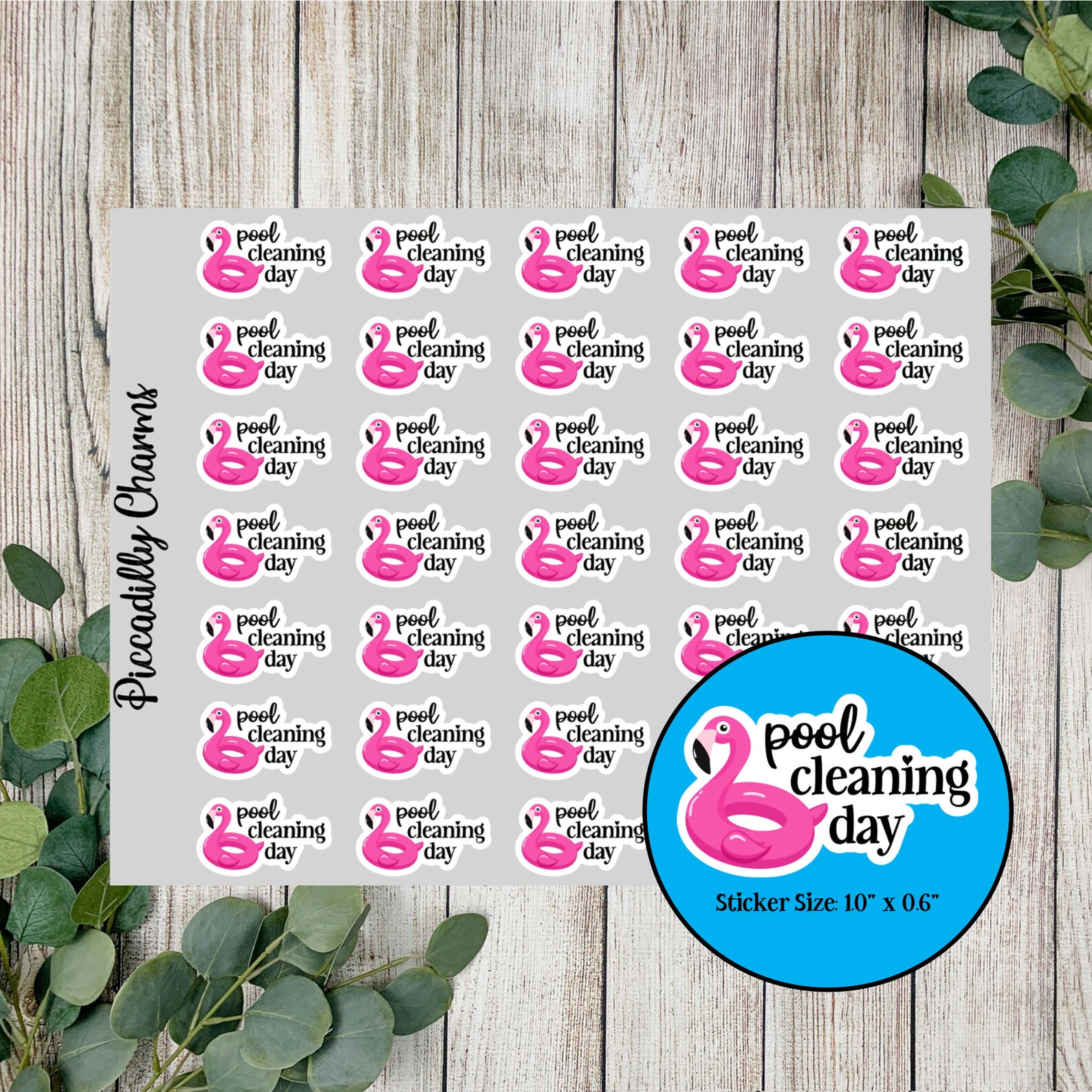 Pool Cleaning Stickers | Set of 35 Pool Cleaning Stickers - Etsy