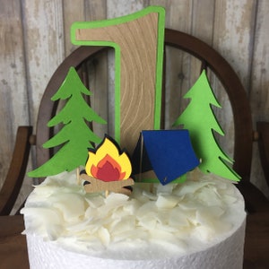20 colors to choose from! Campfire Cake Topper. Choose any age 1-9. Choose the color of your background number color!