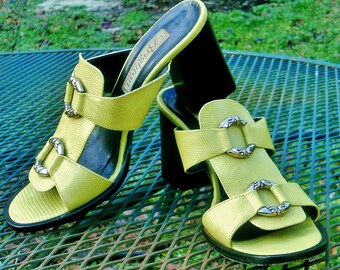 lime green platform sandals