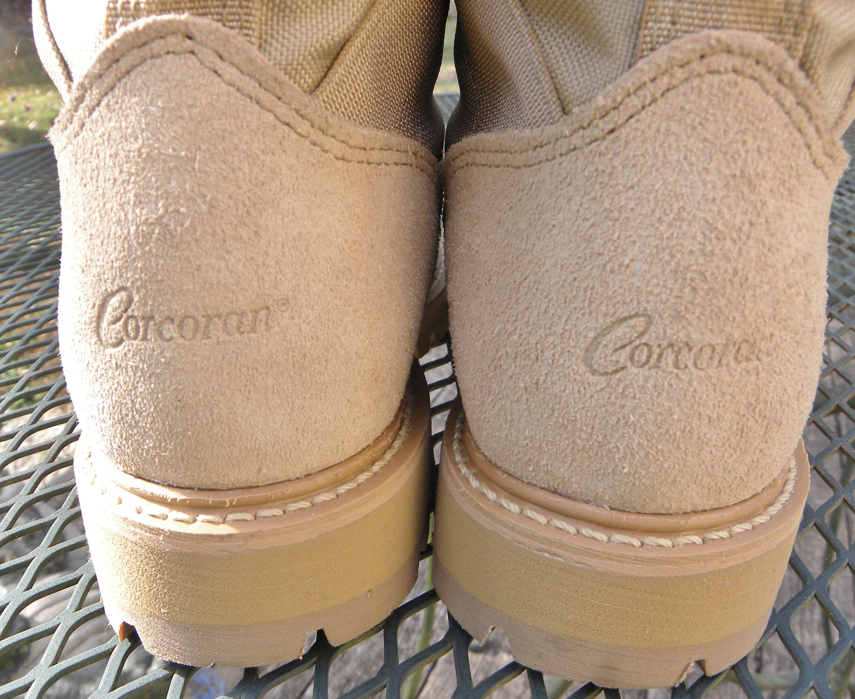 Vintage USA CORCORAN Military Tan Suede Desert Boots Hot Weather