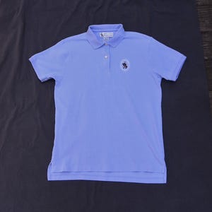 Vintage 90&#39;s IZOD POLO Lavender Shirt --Putter Boy Patch-US Open Golf Tourney Famous Pinehurst No 2 Course-Womens M -Chest: 41