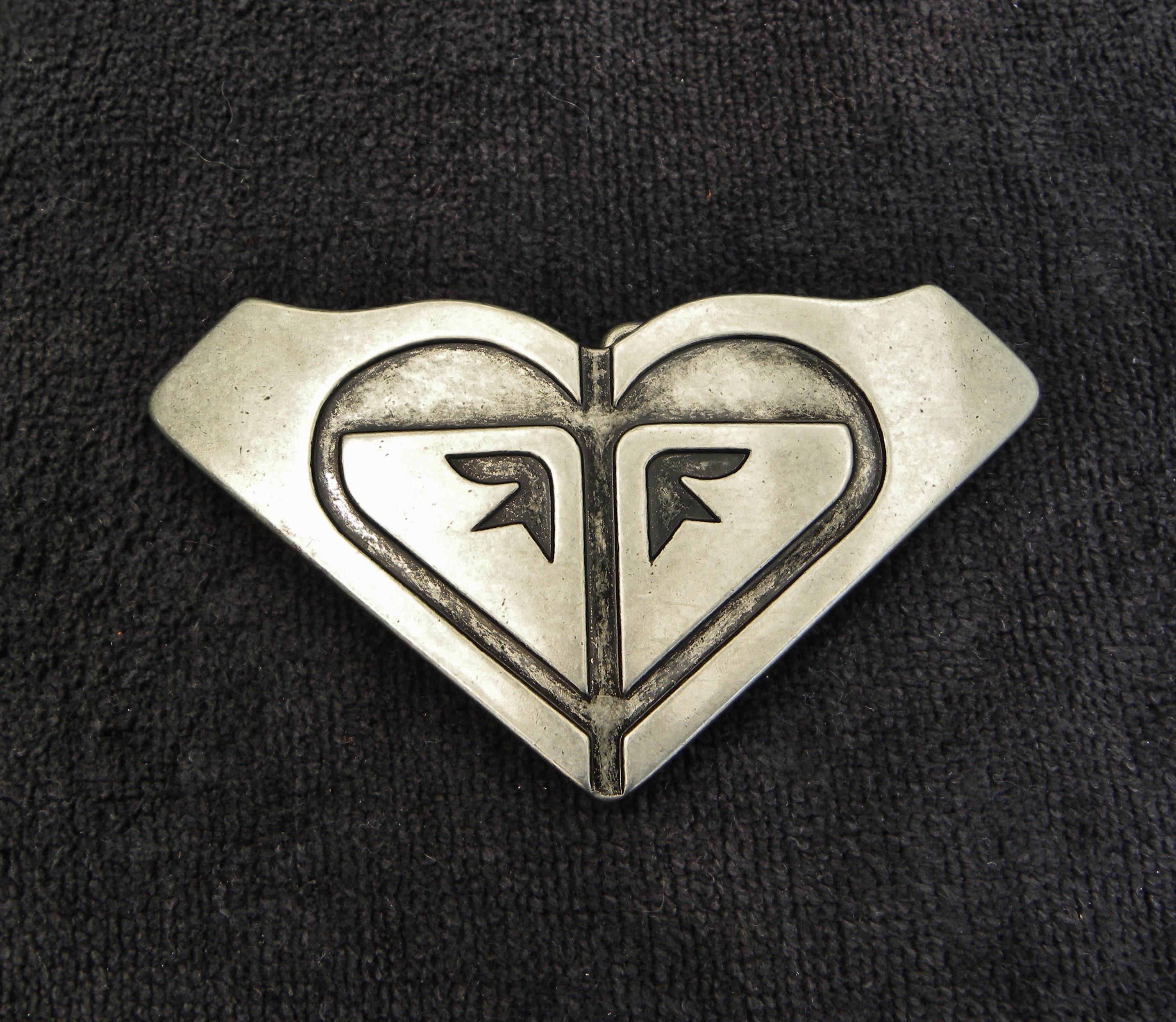Y2K ROXY Quicksilver Logo Belt Buckle Heart-shaped Western Stainless Steel Y2K ROXY Quicksilver Logo Belt Buckle | Mercari main image 4