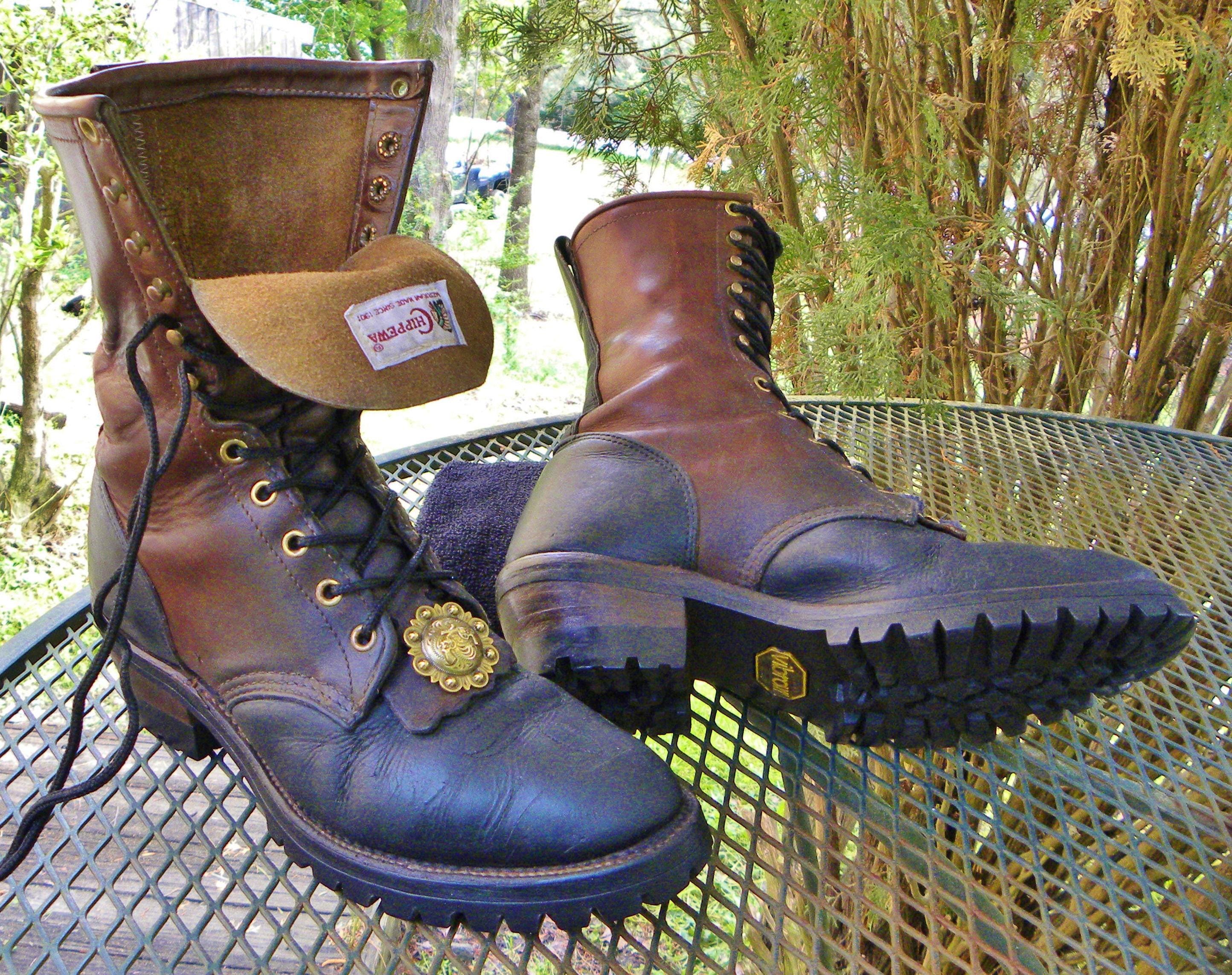 NuTech Logger Lace Up Brown Leather W/Kilt Men’s 8.5 il_fullxfull.6296507777_dafo.jpg main image 4