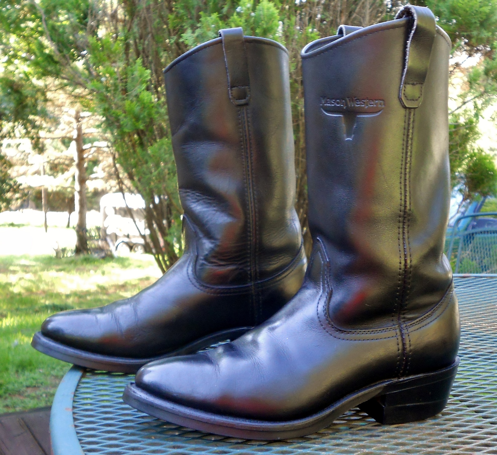 Mens Vintage USA MASON WESTERN Leather Western Boots Union - Etsy