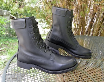 C. 1978 Vintage -addison Shoe Co.- US Military Spec Black