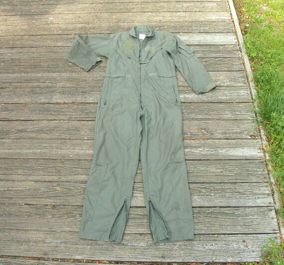 Vintage TRASHED US Military Issue Flight Suit --S… - image 1