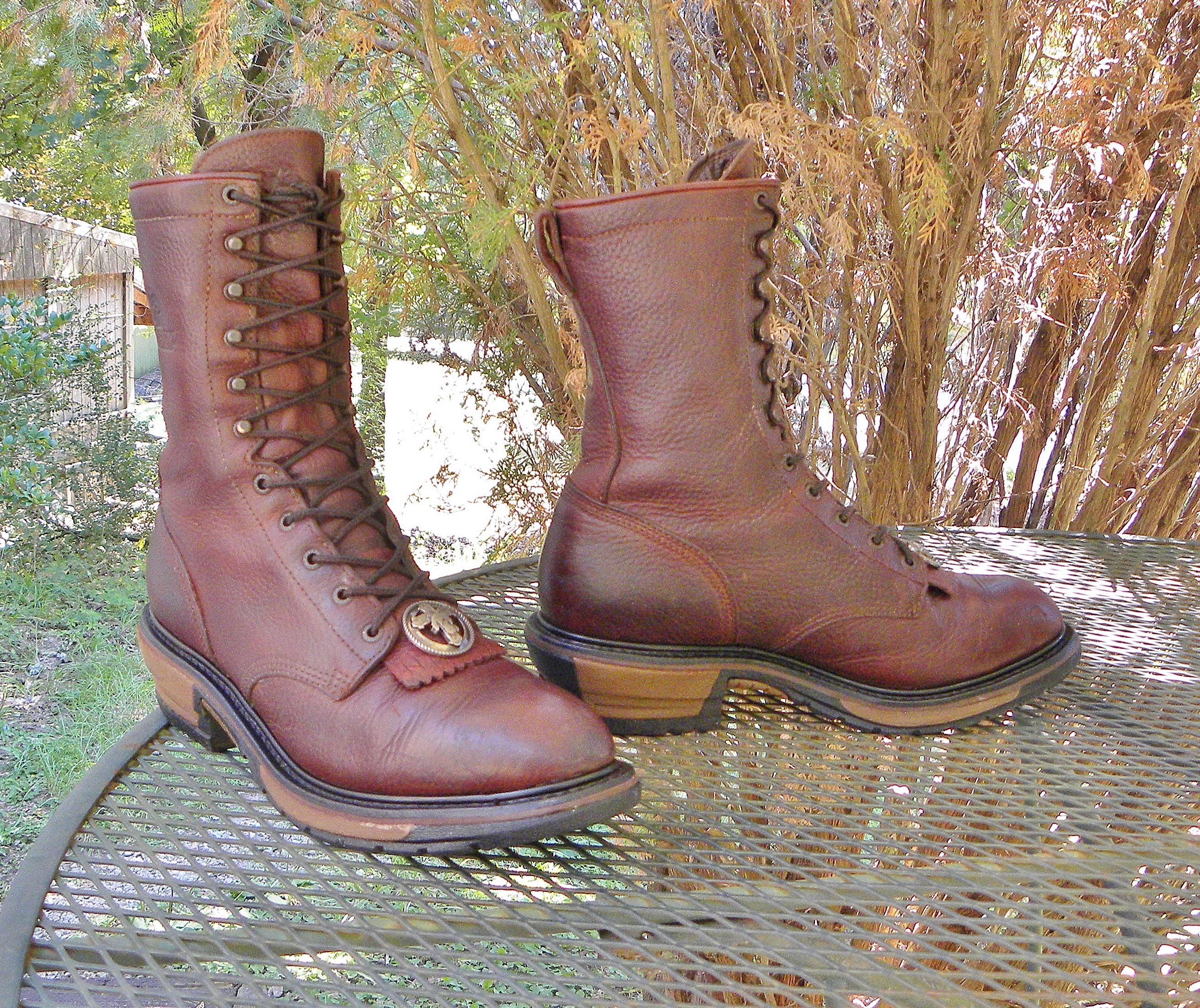ビンテージ ROCKY BOOTS トレッキングブーツ 茶 ブラウン メンズ 27cmくらい Z874 Vintage Rocky Boots - Etsy