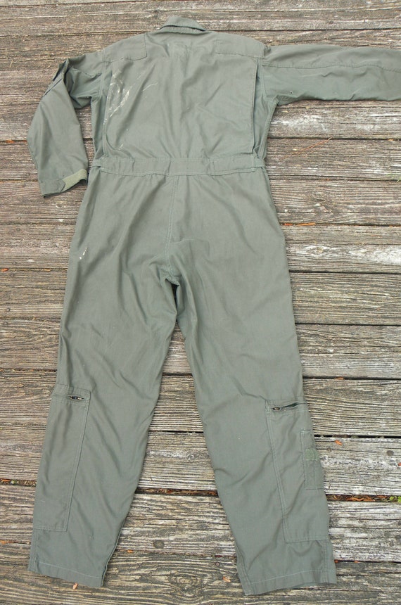 Vintage TRASHED US Military Issue Flight Suit --S… - image 4