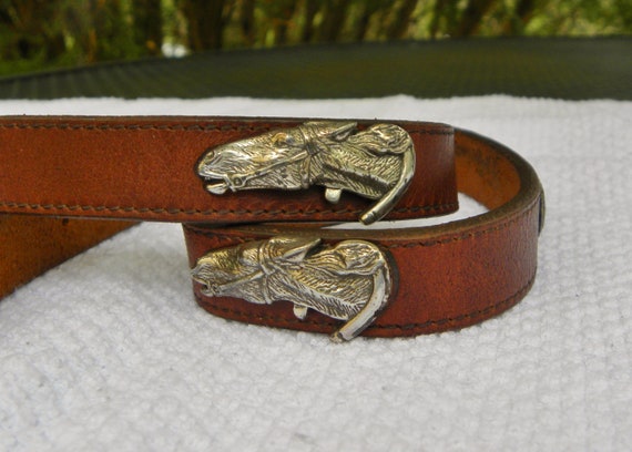 Vintage BRIGHTON Kids Thin Western Belt --Run 4 t… - image 2