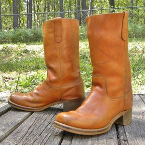 Vintage USA Landis Leather CAMPUS Western Boots- Marbled  display picture 3