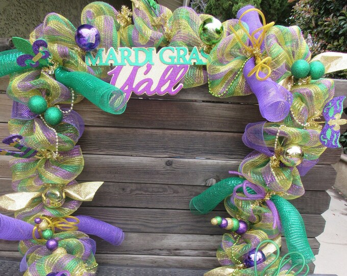 10’ Mardi Gras Bead Garland Mardi Gras Y’all Door - Etsy