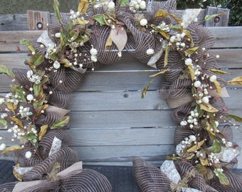 Thanksgiving Garland Fall Mantel Swag Fall Table Decor Thanksgiving Centerpiece White Pumpkin Garland Fall Leaf Door Garland Fall Berry Swag