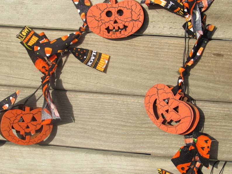 6' Halloween Lighted Garland Jack O Lantern Lighted Etsy