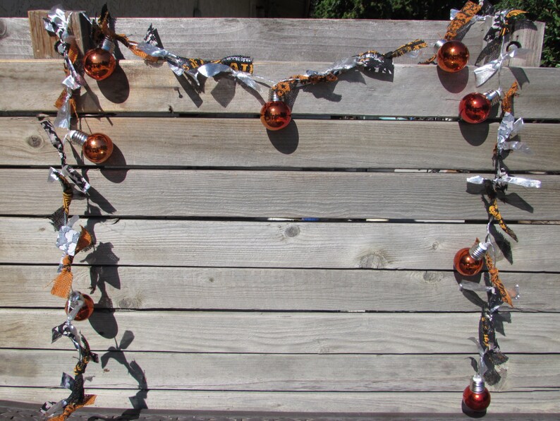 Halloween Lighted Garland Halloween Lighted Decor Orange Etsy