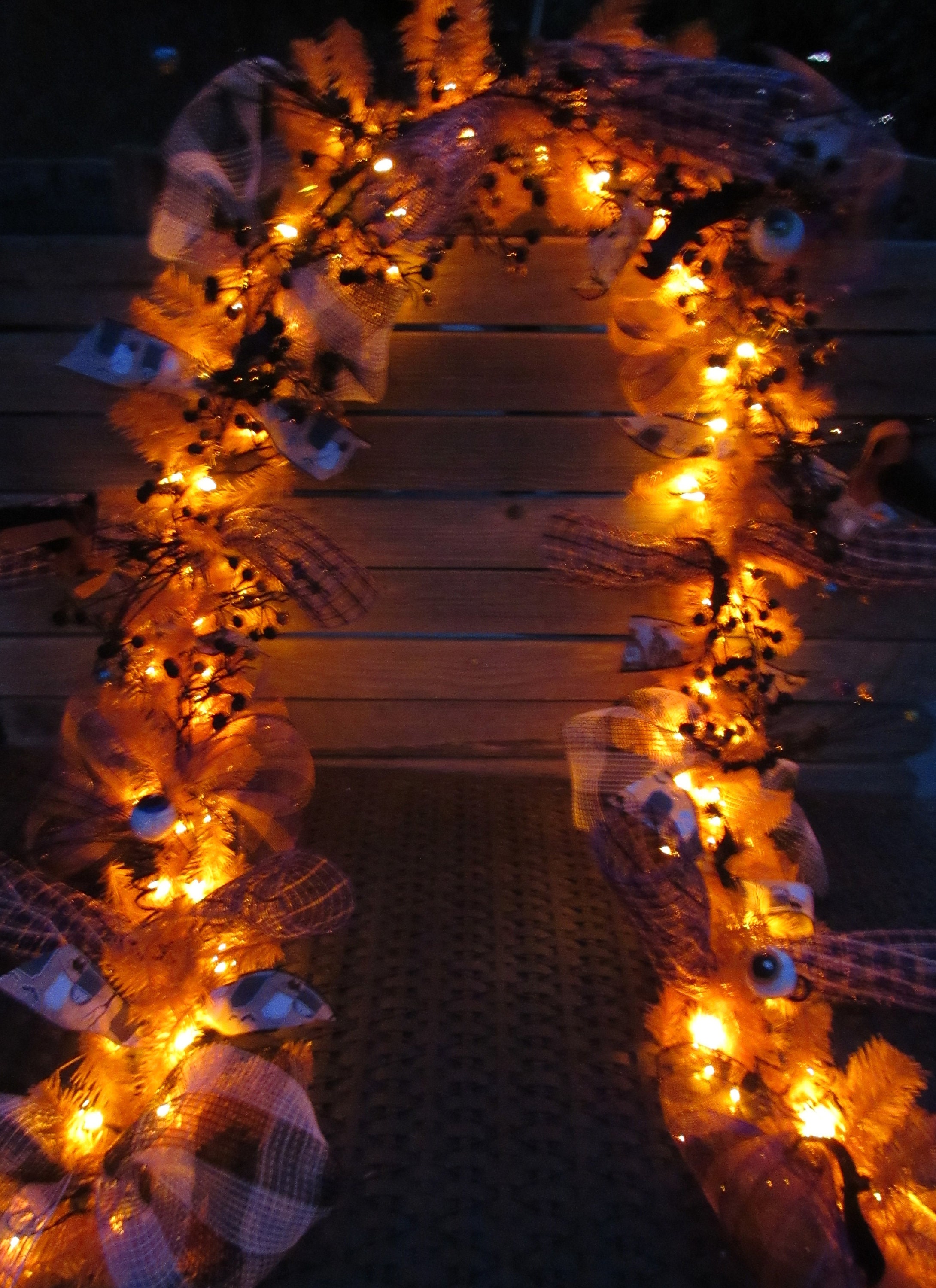 Halloween Lighted Garland Halloween Lit Door Decor Eyeball Etsy.de