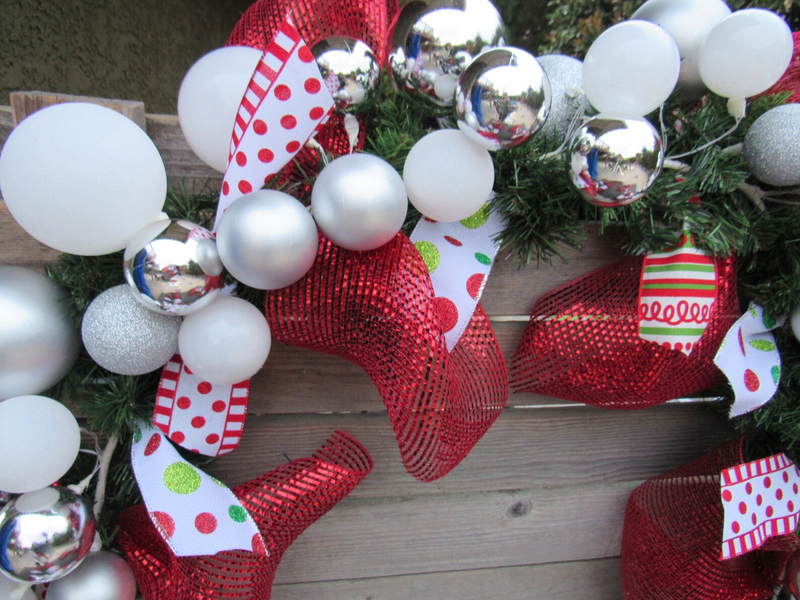 9' Christmas Ornament Ball Garland Christmas Door Decor Etsy