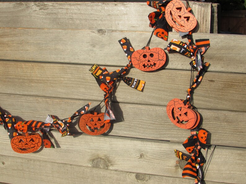 6' Halloween Lighted Garland Jack O Lantern Lighted Etsy