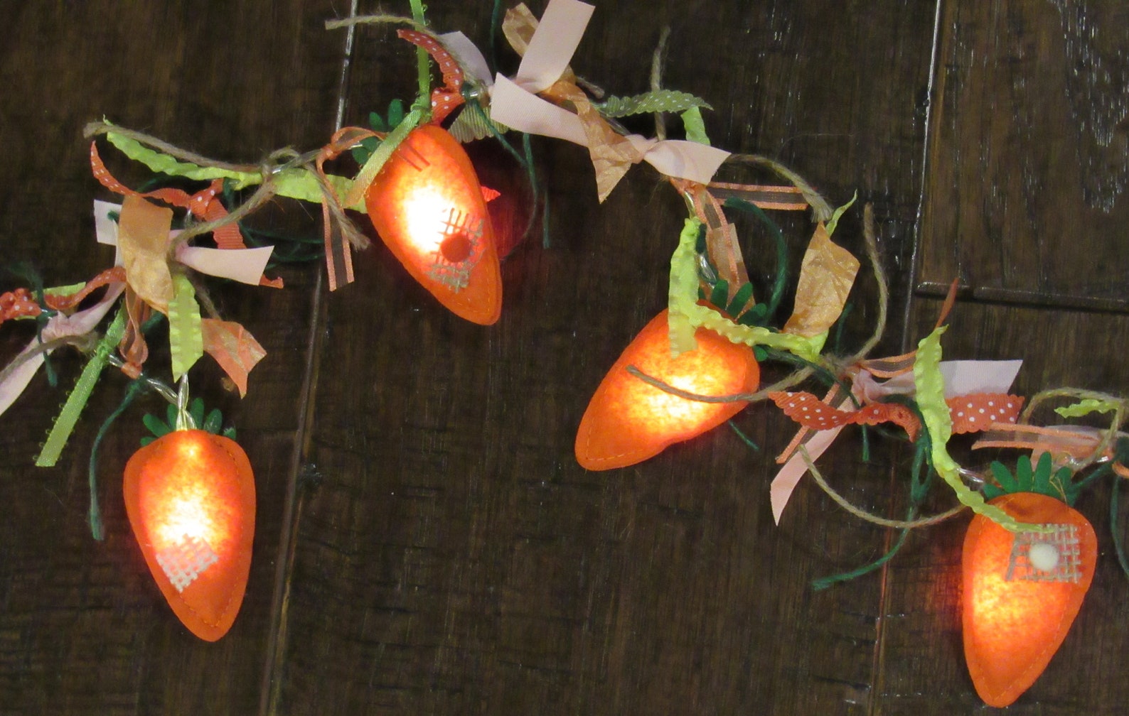 Carrot Lights Carrot Lighted Garland Easter Carrot Garland Etsy