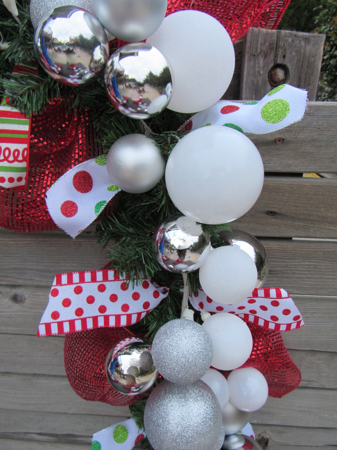 9' Christmas Ornament Ball Garland Christmas Door Decor Etsy