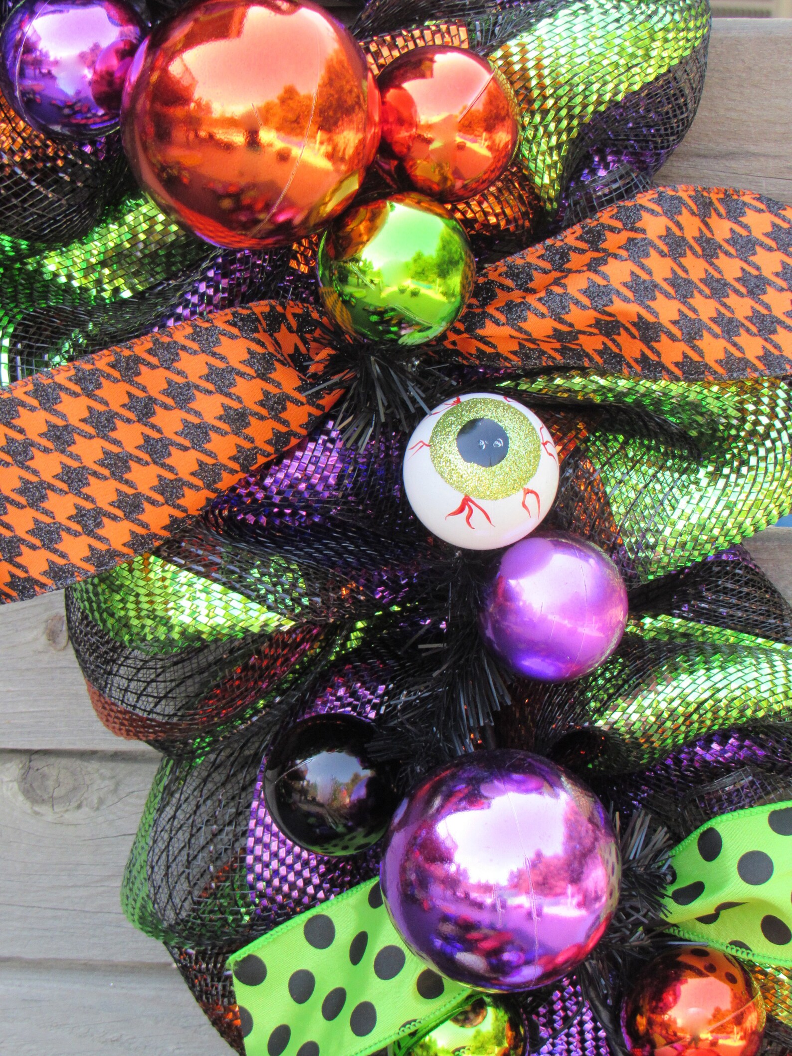 Halloween Garland Halloween Door Decor Halloween Ornament Ball Etsy