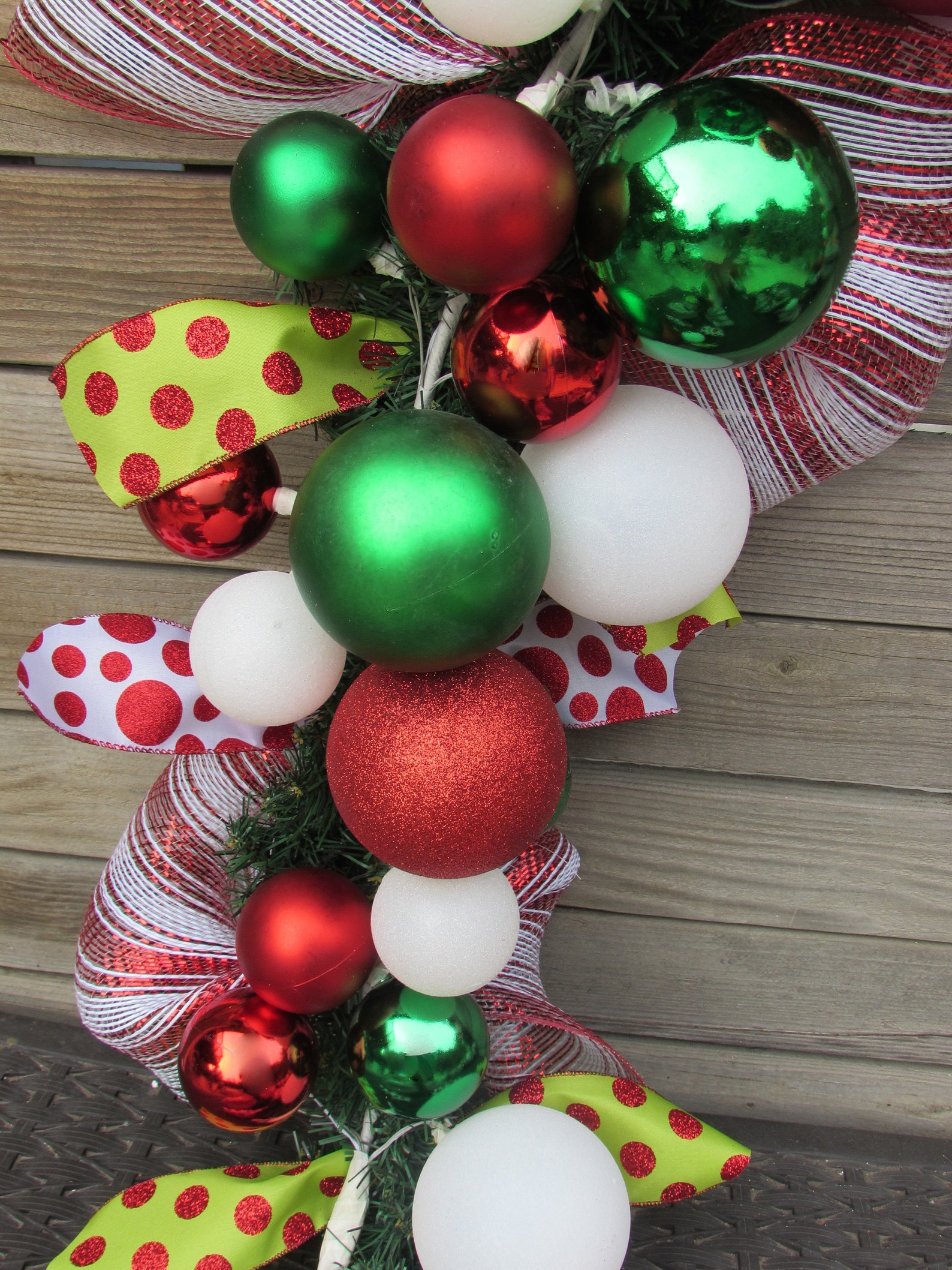 9' Christmas Garland Christmas Ball Ornament Garland Etsy