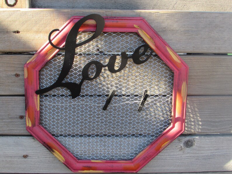 Love Picture Frame Red/black Picture Holder Valentine's Etsy