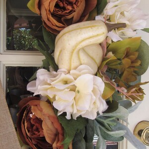 Fall Pumpkin Wreath Fall Gourd Wreath Fall Peony Door Decor Hydrangea Rose Wreath Thanksgiving White Pumpkin Wreath Fall Greenery Wreath bild 7