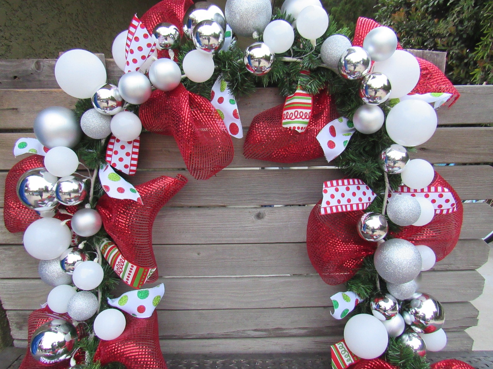 9' Christmas Ornament Ball Garland Christmas Door Decor Etsy