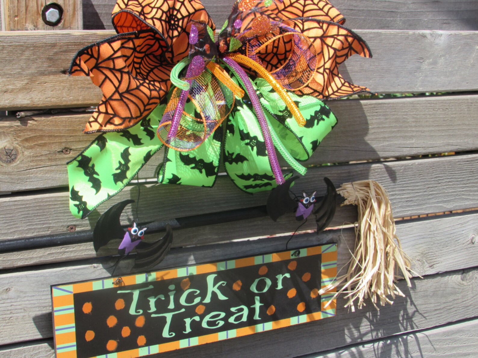 Halloween Door Decor Trick or Treat Door Decor Spider  Door Etsy