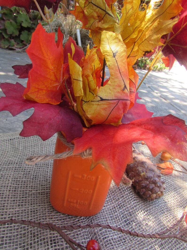 Fall Arrangement Fall Table Centerpiece Fall Leaf Table Decor Etsy
