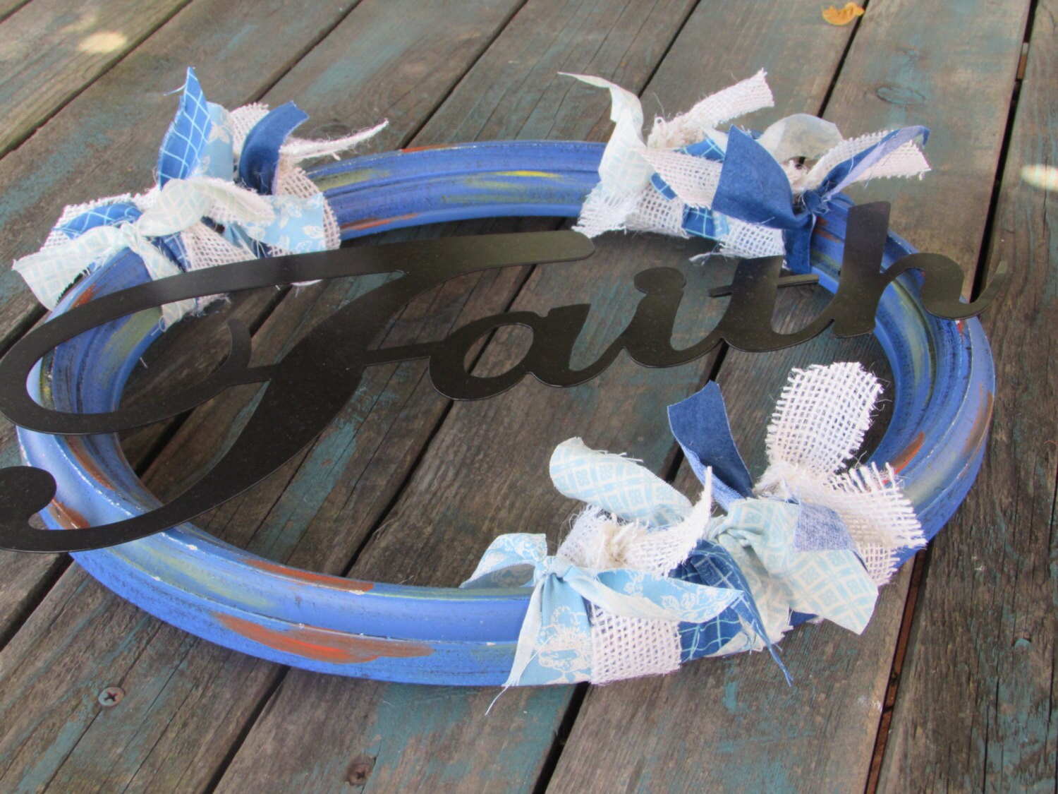 Faith Frame Blue Faith Frame Wooden Frame Faith Religious Faith Frame ...