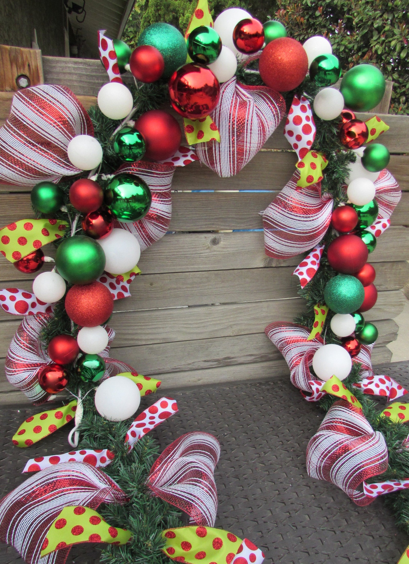 9' Christmas Garland Christmas Ball Ornament Garland Etsy