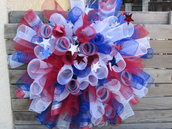 3 Fourth Of July Wreath 4th Of July Deco Mesh Wreath Etsy