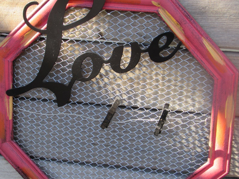 Love Picture Frame Red/black Picture Holder Valentine's Etsy