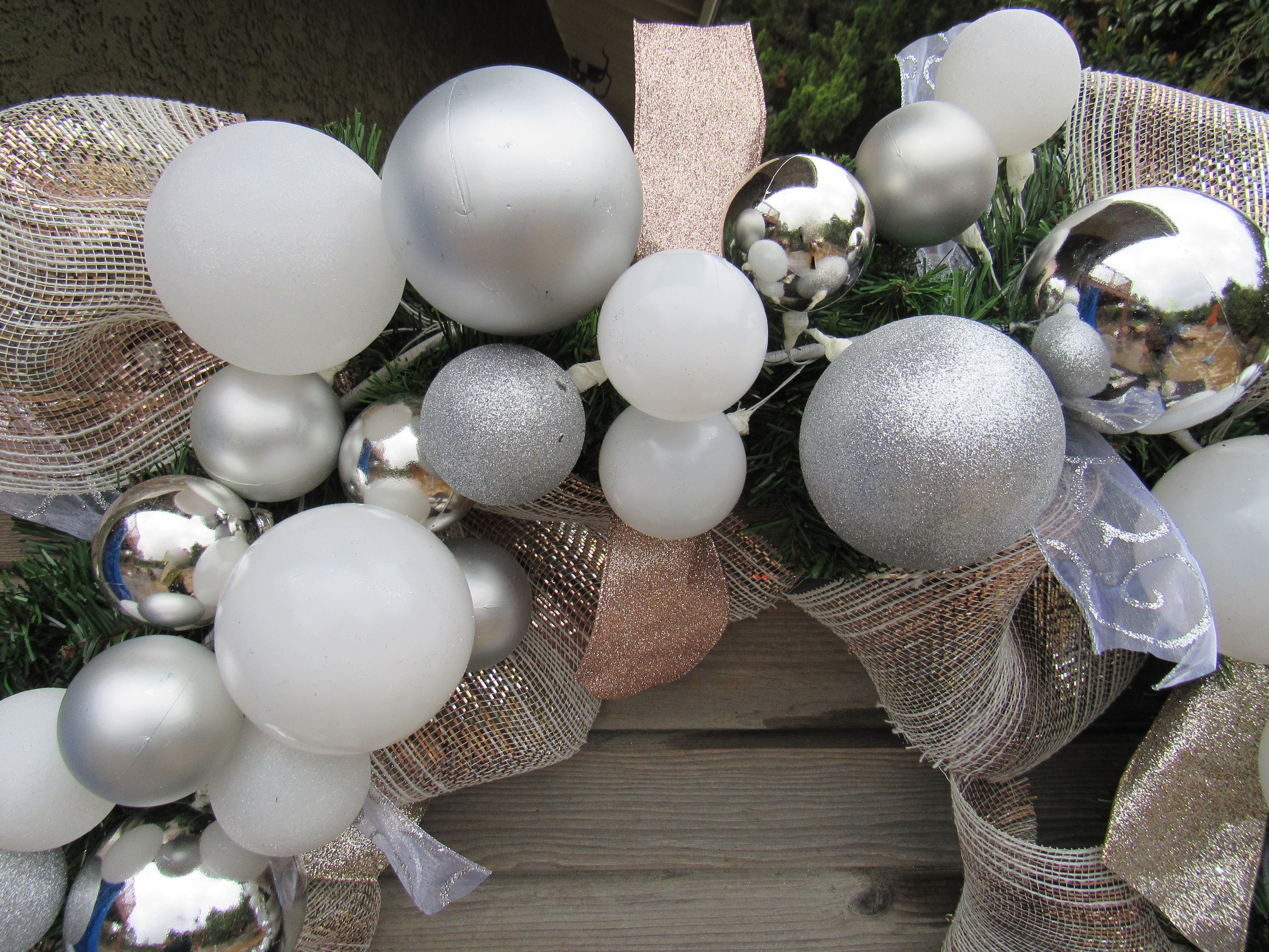 9' Christmas Ornament Ball Garland Christmas Door Decor Etsy