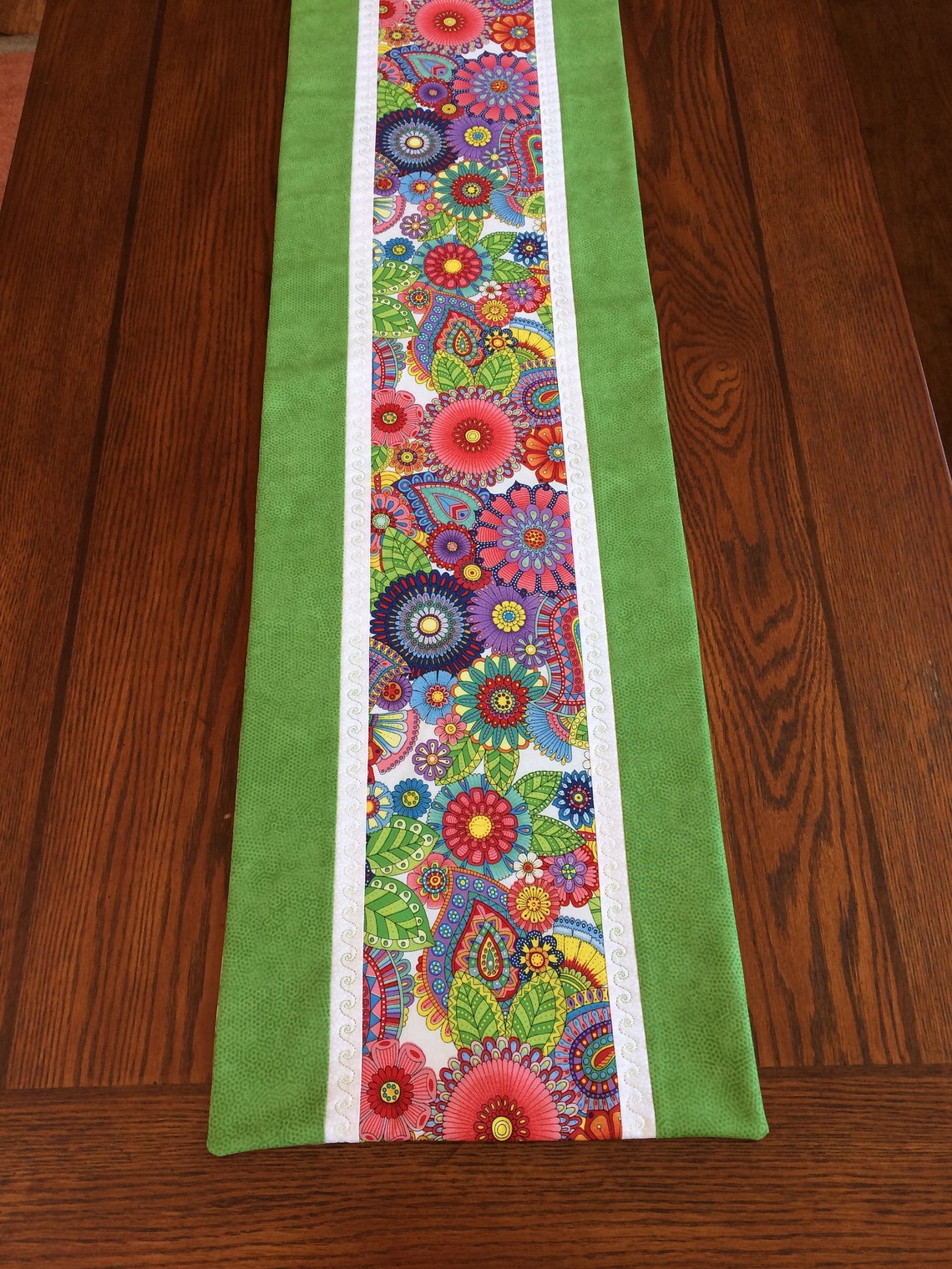 Floral Table Runner Spring Summer Blooms Wedding gift Etsy