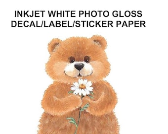 ON SALE!  INKJET White Gloss Quality Photo Self Adhesive Decal/Sticker Paper - Make Any type Decal You Want to Make - Shipping is Free!