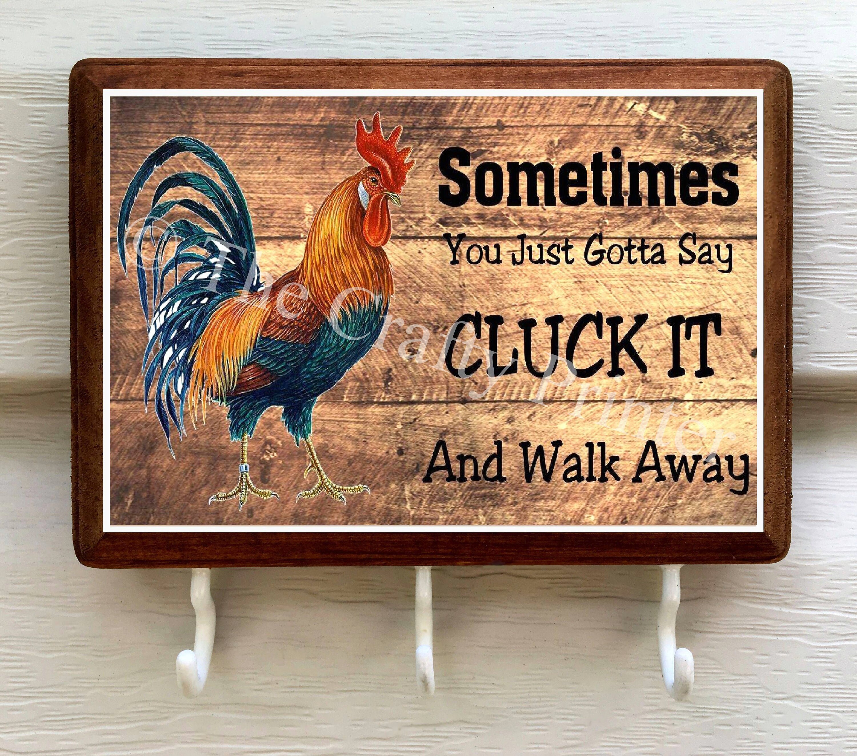 Wooden Wall Plaque With Hooks for Keys or Other Hanging Items