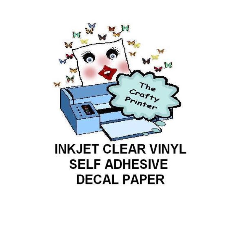 INKJET CLEAR VINYL Premium Adhesive Glossy Decal Paper Etsy