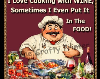 Chef Wall Art Whimsical Wooden Signs