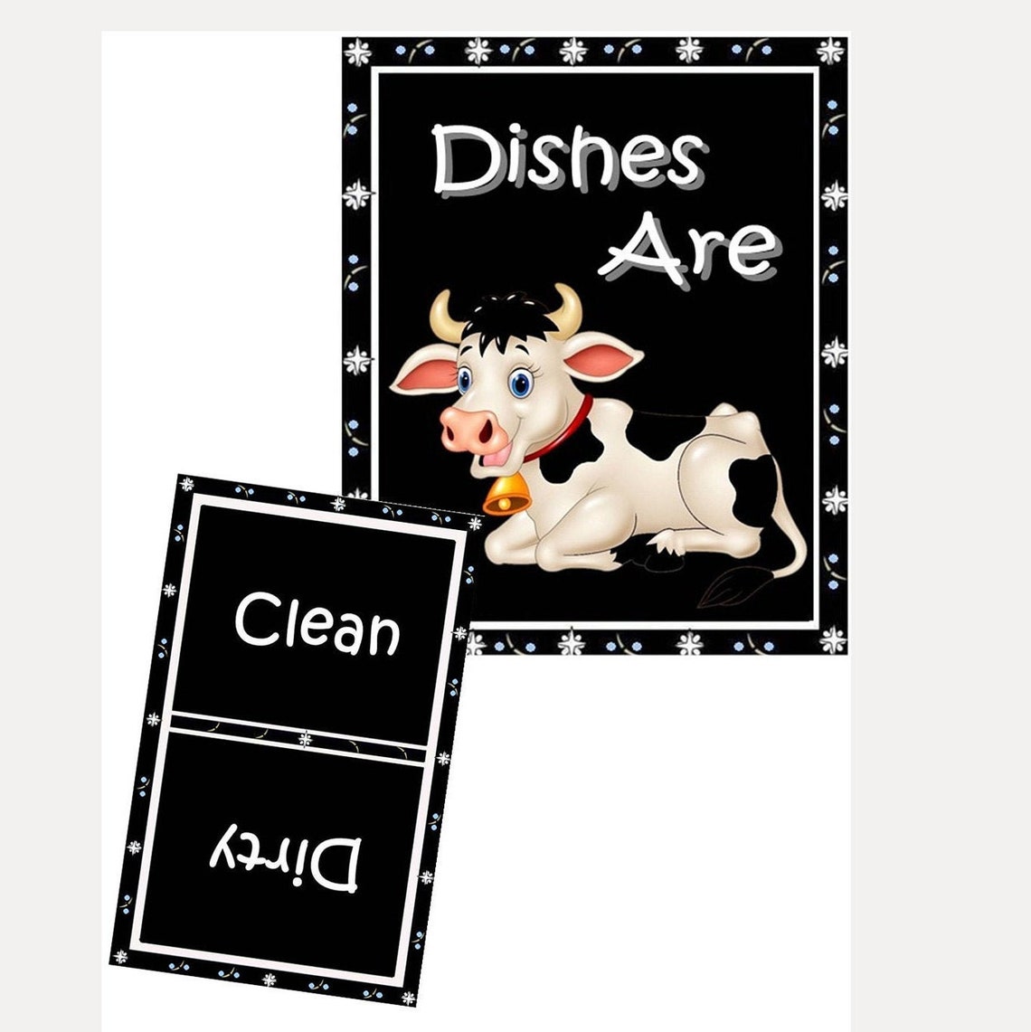 SPOTTED COW Dishwasher Choice of 2 Piece Design or 1 Etsy