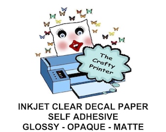 Inkjet Clear Polyester Decal Paper: Gloss, Matte, Opaque (8.5" x 11")