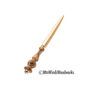 ZEBRAWOOD LETTER OPENER - wood letter opener - letter opener - wooden letter opener - zebra wood letter opener - desk accessory - zebrawood