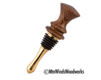 BOCOTE WOOD BOTTLE stopper - wine bottle stopper - bottlestopper - wooden stopper  - wood turned bottle stopper - bocote bottle stopper