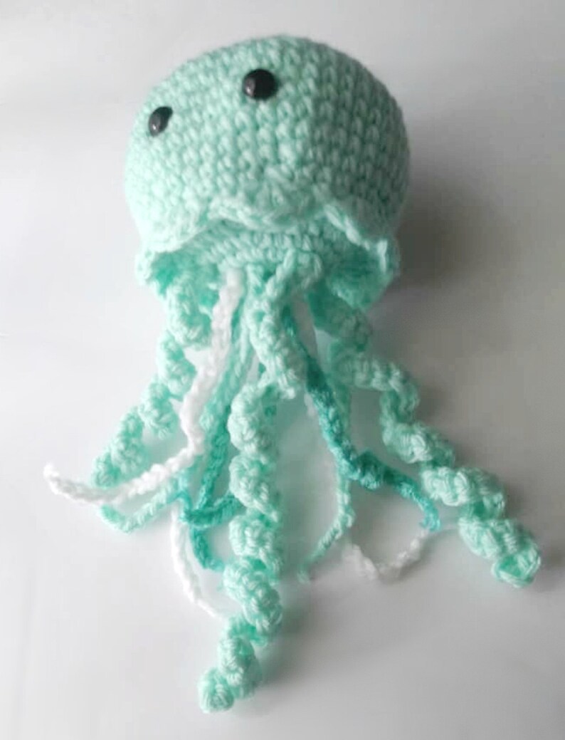 Crochet Jellyfish Jellyfish Toy Crocheted Plush Jellyfish | Etsy