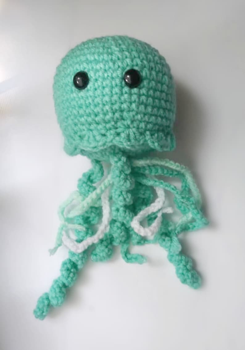 Jellyfish Toy Crochet Jellyfish Plush Jellyfish Amigurumi Etsy