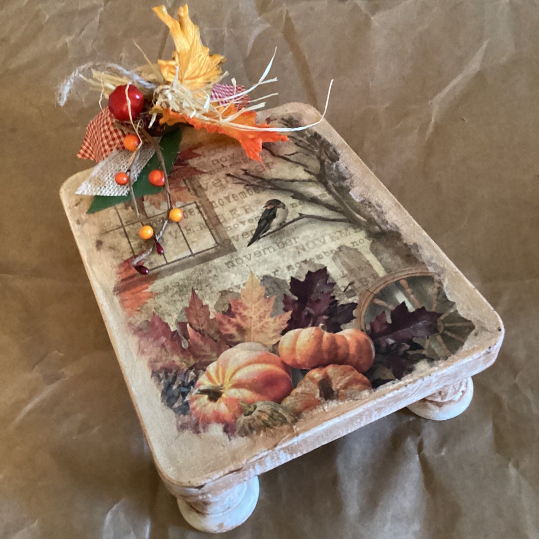 Wooden Breadboard Fall Table Riser, Fall Display Riser Decor, Table ...